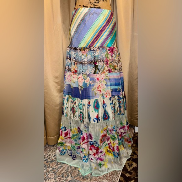 Johnny Was Dresses & Skirts - 🌷JOHNNY WAS🌷SILK PATCHWORK TIERD MAXI🌷🌷🌷🌷🌷🌷🌷🌷🌷🌷🌷🌷🌷🌷